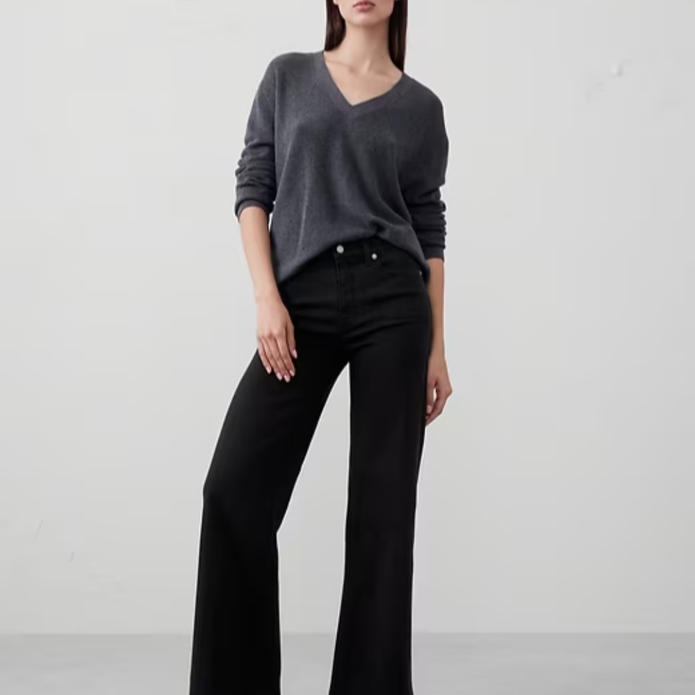 Banana Republic Black Wide Leg Jeans Nwt